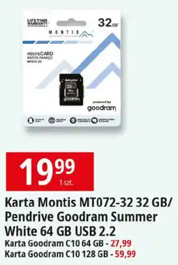 E.Leclerc Karta Montis MT072-32 32 GB / Pendrive Goodram Summer White 64 GB USB 2.2 oferta