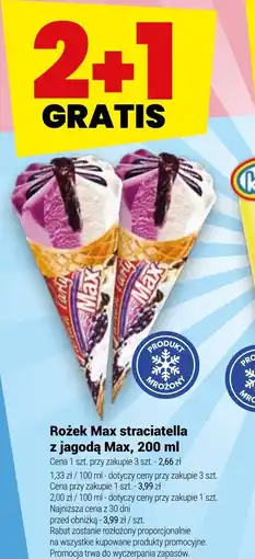 Twój Market Rożek Max straciatella z jagodą Max oferta