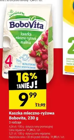 Twój Market Kaszka mleczno-ryżowa Bobovita oferta