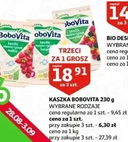 Auchan Kaszka mleczno-ryżowa malina Bobovita oferta