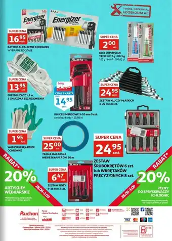 Auchan Artykuły wędkarskie oferta