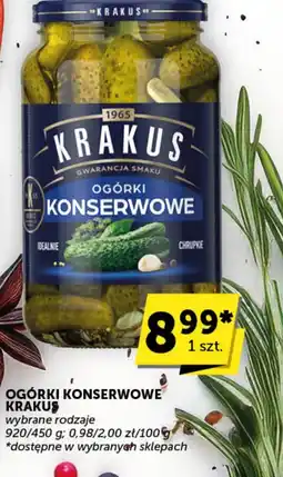 Groszek Ogórki konserwowe Krakus oferta