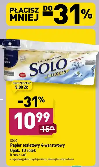 ALDI Papier toaletowy luxus 1 OPAK 10 SZT oferta