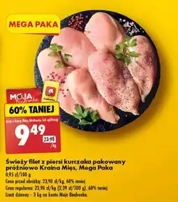Biedronka Świeży filet z piersi kurczaka pakowany próżniowo Kraina Mięs, Mega Paka oferta