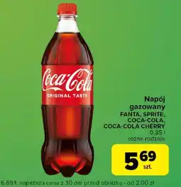 Carrefour Napój gazowany FANTA, SPRITE, COCA-COLA, COCA-COLA CHERRY oferta