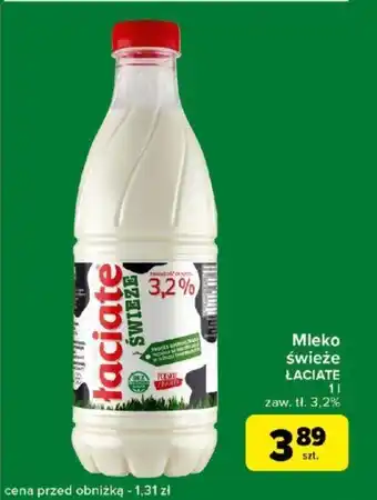 Carrefour Mleko świeże ŁACIATE oferta