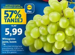 Lidl Winogrono jasne, luzem oferta