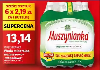 Lidl MUSZYNIANKA Woda mineralna magnezowo-wapniowa oferta