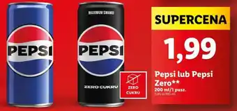 Lidl Pepsi lub Pepsi Zero oferta