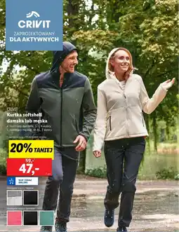Lidl CRIVIT Kurtka softshell damska lub męska oferta