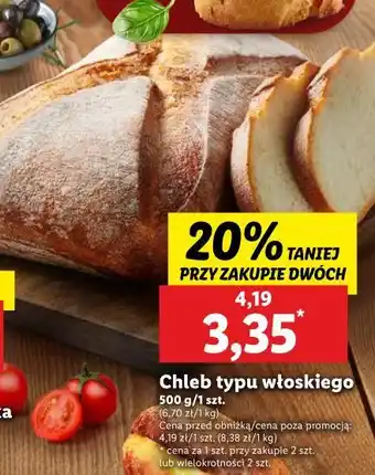 Lidl Chleb typu włoskiego oferta