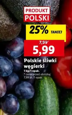 Lidl Polskie śliwki węgierki oferta