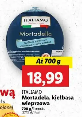 Lidl ITALIAMO Mortadela, kiełbasa wieprzowa oferta