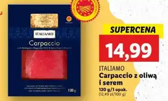 Lidl ITALIAMO Carpaccio z oliwą i serem oferta