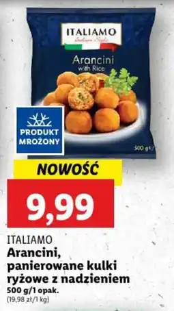 Lidl ITALIAMO Arancini, panierowane kulki ryżowe z nadzieniem oferta
