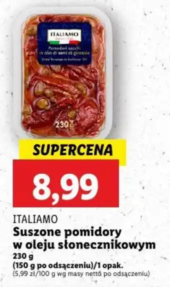 Lidl ITALIAMO Suszone pomidory w oleju słonecznikowym oferta