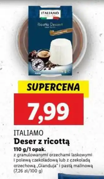 Lidl ITALIAMO Deser z ricottą oferta