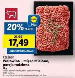 Lidl RZEŹNIK Wołowina - mięso mielone, porcja rodzinna oferta