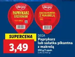 Lidl DEGA Paprykarz lub sałatka pikantna z makrelą oferta