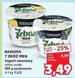 Kaufland Jogurt jagoda-czarna porzeczka Bakoma 7 Zbóż Men oferta