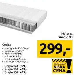 Black Red White Materac Simplo 90 oferta