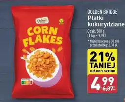 ALDI Płatki kukurydziane cornflakes GOLDEN BRIDGE oferta