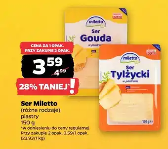 Netto Ser tylżycki plastry Miletto oferta