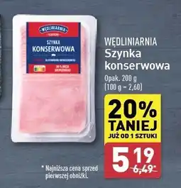 ALDI Szynka konserwowa Wędliniarnia classic oferta