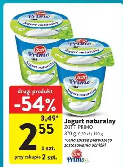 Intermarche Jogurt naturalny Zott primo oferta