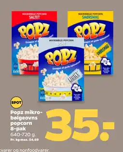 Netto Popz mikrobølgeovns popcorn 8-pak oferta