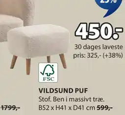JYSK VILDSUND PUF oferta