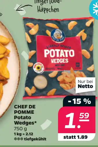 Netto CHEF DE POMME Potato Wedges oferta