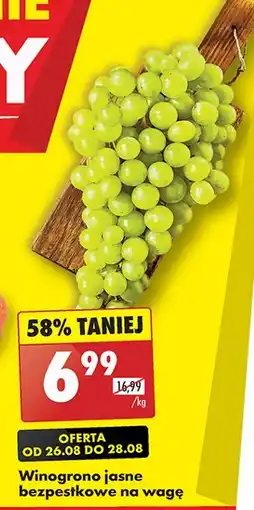 Biedronka Winogrona białe bezpestkowe oferta