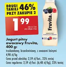 Biedronka Jogurt truskawka Fruvita oferta