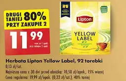 Biedronka Herbata Lipton Yellow Label Tea oferta