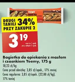 Biedronka Bagietka z masłem czosnkowym Yeemy oferta