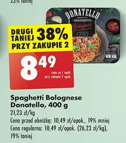 Biedronka Spaghetti bolognese Donatello oferta