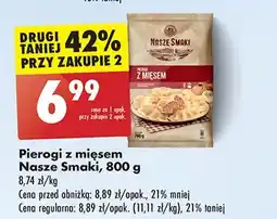 Biedronka Pierogi z mięsem Nasze Smaki oferta