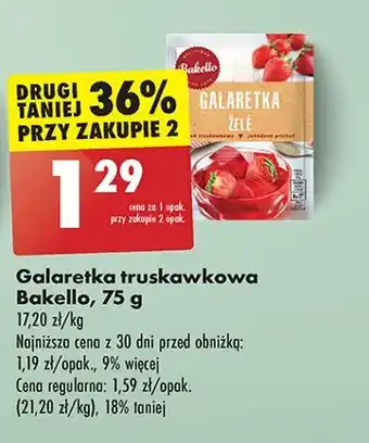 Biedronka Galaretka truskawkowa Bakello oferta