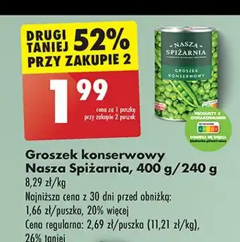 Biedronka Groszek konserwowy Nasza Spiżarnia oferta