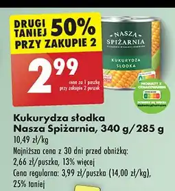 Biedronka Kukurydza słodka Nasza Spiżarnia oferta