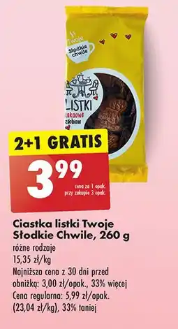 Biedronka Ciastka listki kakaowe Twoje Słodkie Chwile oferta