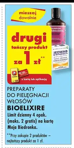 Biedronka Szampon do włosów z czarnuszką Bioelixire oferta