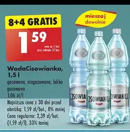 Biedronka Woda lekko gazowana Cisowianka oferta