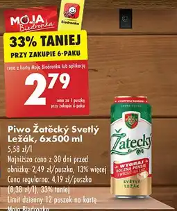 Biedronka Piwo Zatecky Svetly Lezak oferta
