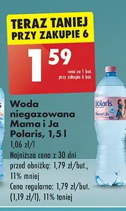Biedronka Woda niegazowana Polaris Mama I Ja oferta