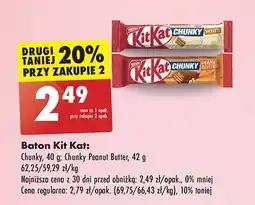 Biedronka Baton Kitkat Chunky Peanut Butter oferta