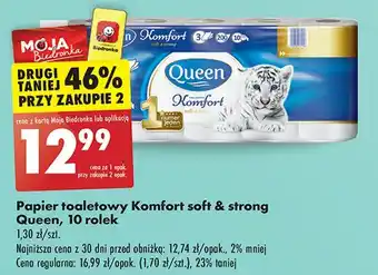 Biedronka Papier toaletowy komfort Queen oferta