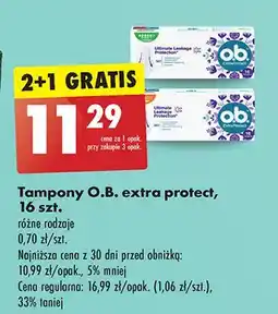 Biedronka Tampony super O.b. Extra Protect oferta