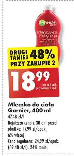 Biedronka Mleczko do ciała intensywna pielęgnacja Garnier Body oferta